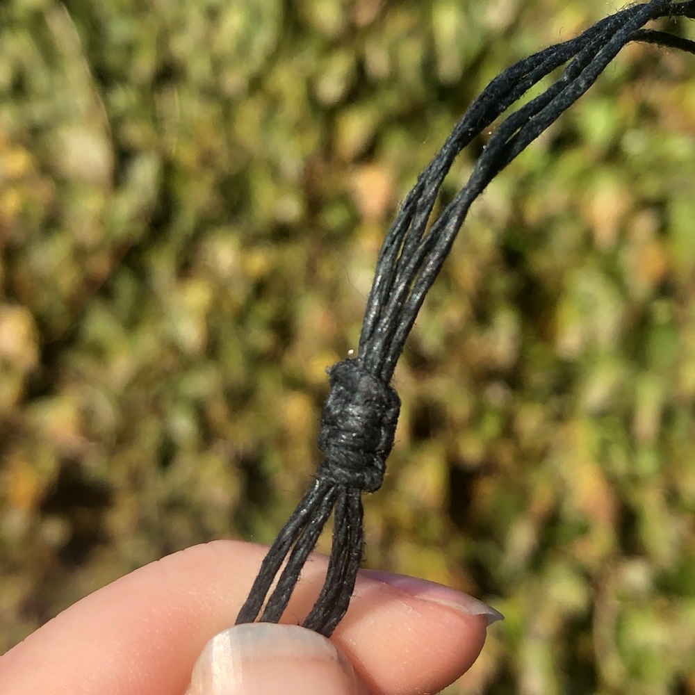 Celestite Chunky Macrame Necklace - image 8